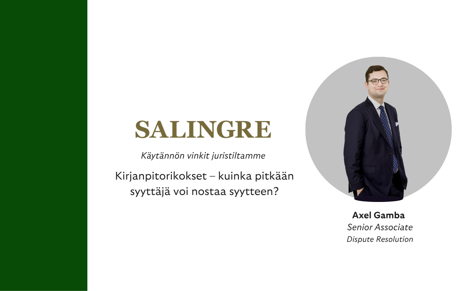 Kirjanpitorikokset – kuinka pitkään syyttäjä voi nostaa syytteen?